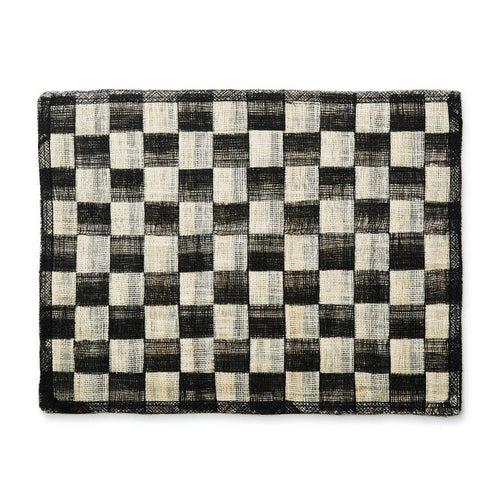 Black Sinamay Placemats, Set of 4