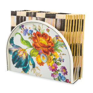 Flower Market Napkin Holder - White