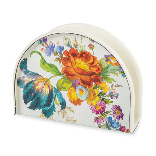 Flower Market Napkin Holder - White