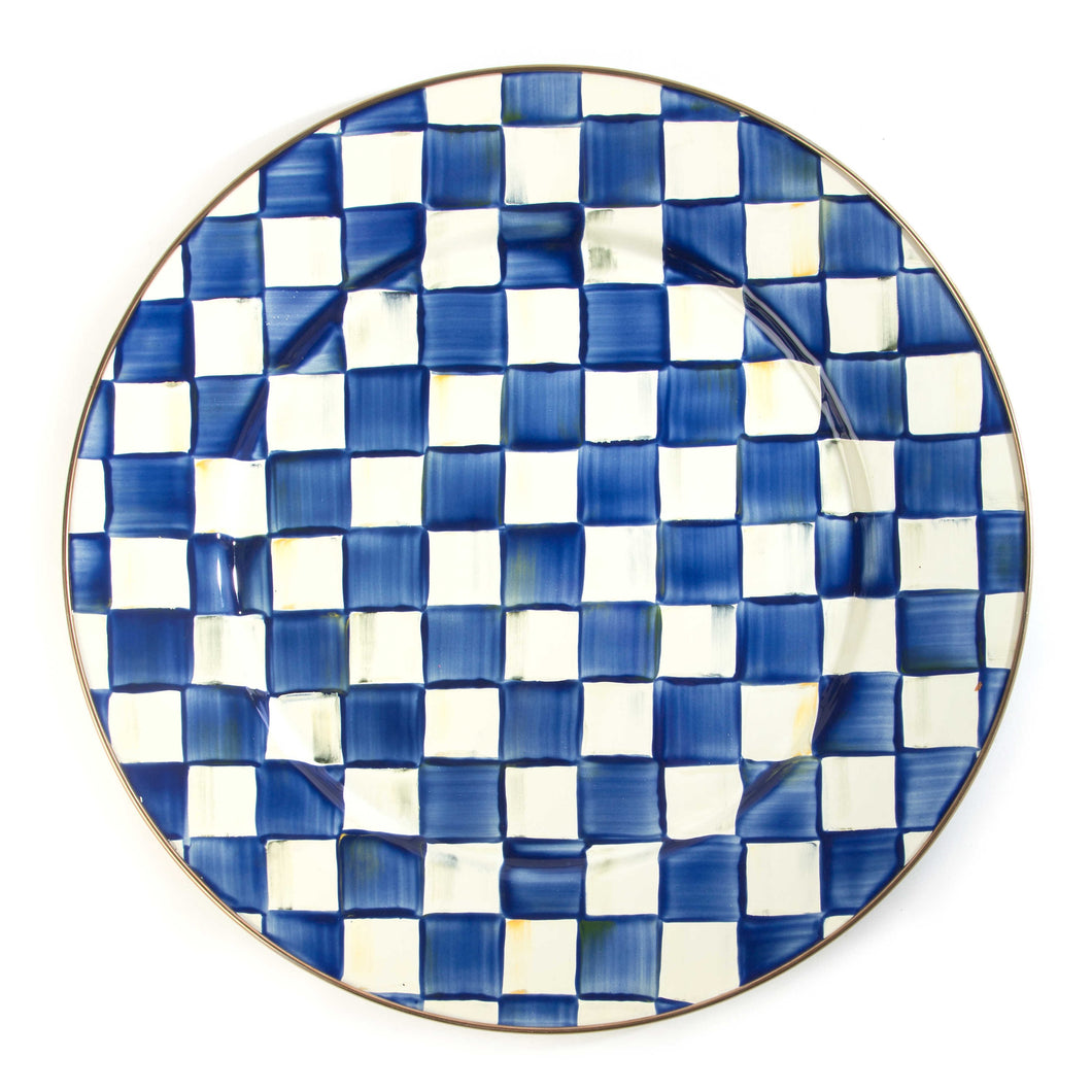 Royal Check Enamel Serving Platter