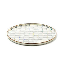 Cargar imagen en el visor de la galería, Sterling Check Enamel Round Tray