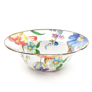 Flower Market Serving Bowl - White