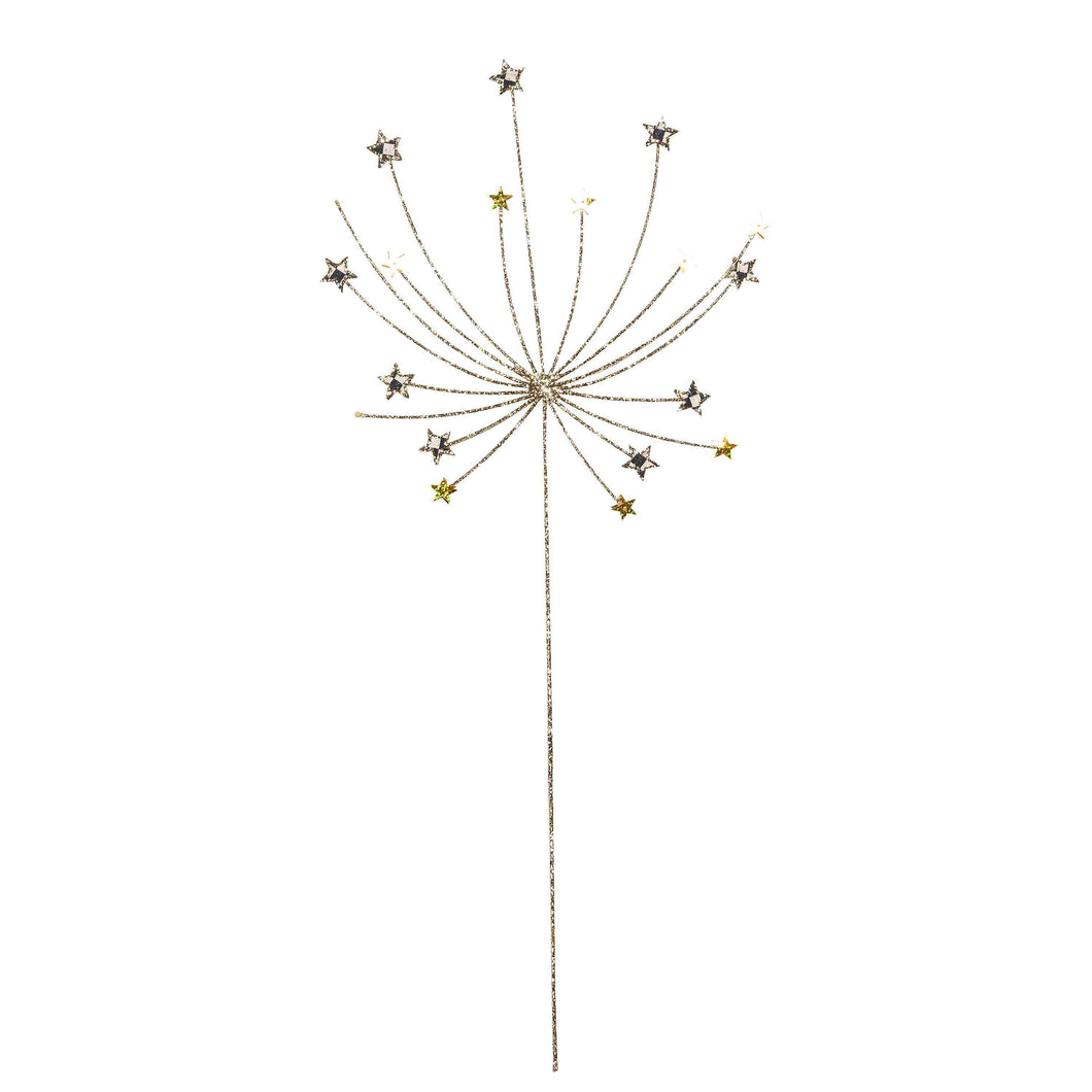 Glam Up Wire Glittered Starburst Pick - Large