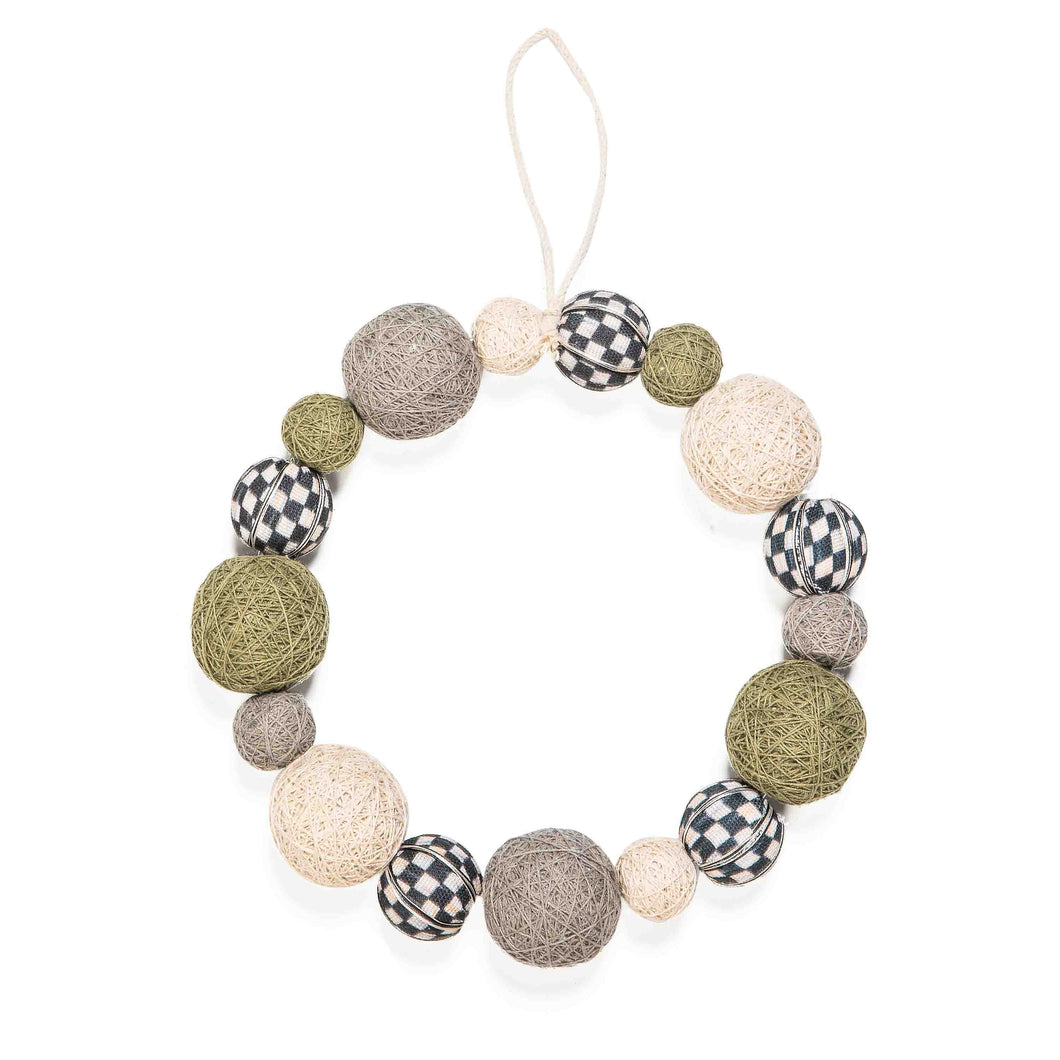 Farmhouse Yarn Ball Wreath Ornament