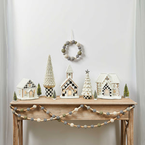 Farmhouse Beaded Ball Garland - Set of 2