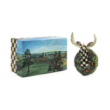 Cargar imagen en el visor de la galería, Glass Ornament - Moose Head Wreath