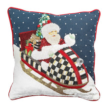 Cargar imagen en el visor de la galería, Santa Snowmobile Pillow