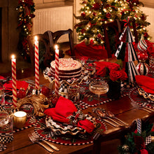 Cargar imagen en el visor de la galería, Candy Cane Dinner Candles - Set of 2
