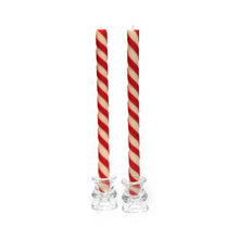 Cargar imagen en el visor de la galería, Candy Cane Dinner Candles - Set of 2