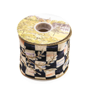 Glam Up Check Embroidered 4" Ribbon