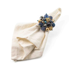 Cargar imagen en el visor de la galería, Starry Night Beaded Napkin Rings - Set of 4