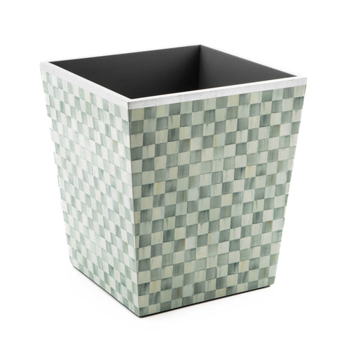 Sterling Check Lacquer Waste Bin