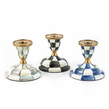 Cargar imagen en el visor de la galería, Sterling Check Enamel Candlestick - Short