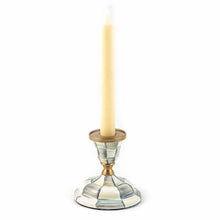 Cargar imagen en el visor de la galería, Sterling Check Enamel Candlestick - Short