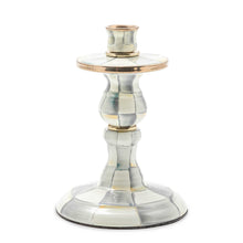 Cargar imagen en el visor de la galería, Sterling Check Enamel Candlestick - Small