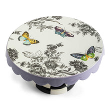 Cargar imagen en el visor de la galería, Butterfly Toile Small Pedestal Platter