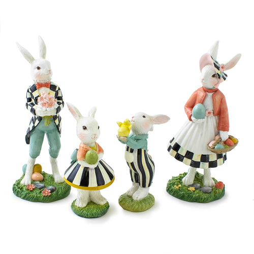 Spring Fling Mini Rabbit Family, Set of 4