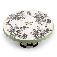 Cargar imagen en el visor de la galería, Butterfly Toile Large Pedestal Platter