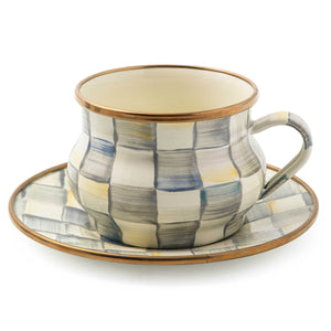 Sterling Check Teacup