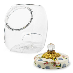 Sweets Jar with Wildflowers Blue Lid