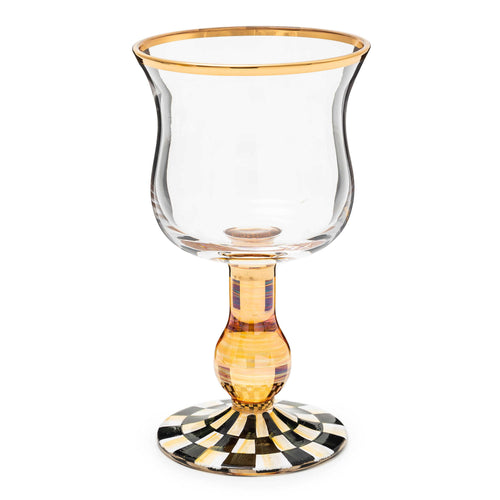 Courtly Check Wine Glass