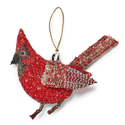 Cardinal Beaded Ornament