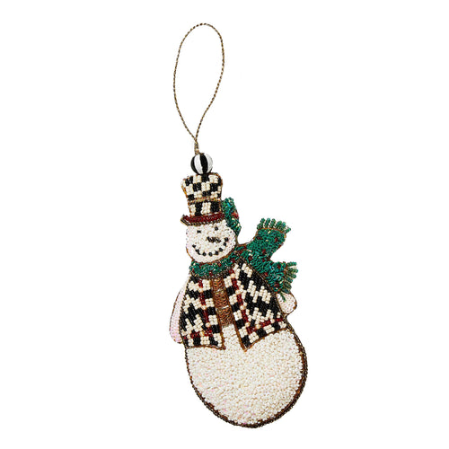 Snowman Beaded Ornament