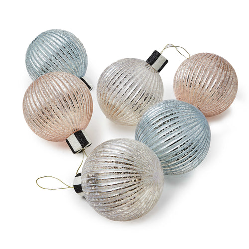 Crystal Palace Basic Glass Ball Ornaments, Set of 6