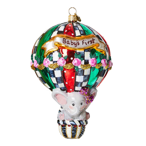 Baby's First Balloon Glass Ornament