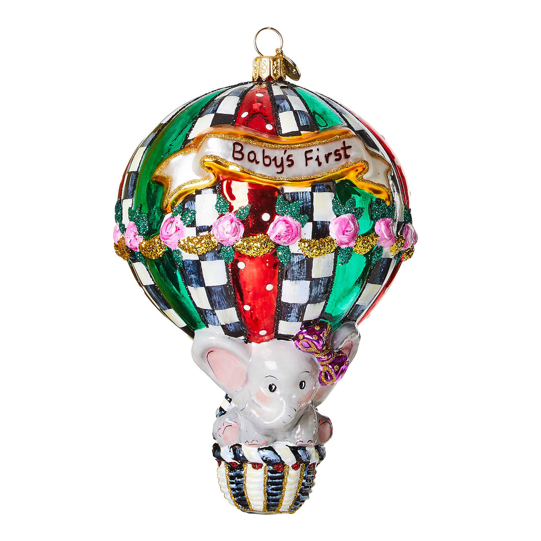 Baby's First Balloon Glass Ornament