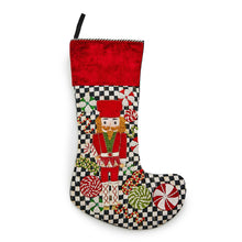 Cargar imagen en el visor de la galería, Courtly Check Holiday Nutcracker Stocking