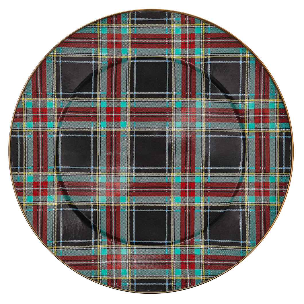 Tartan Black Serving Platter