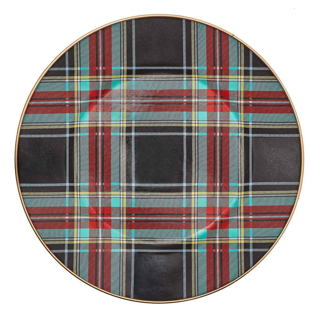 Tartan Black Dinner Plate