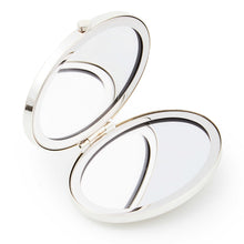 Cargar imagen en el visor de la galería, Sterling Check Silver Plated Compact Mirror