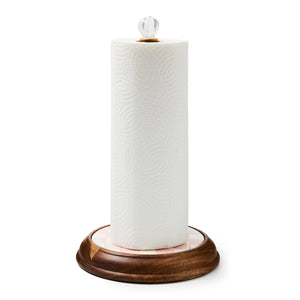 Rosy Check Wood Paper Towel Holder