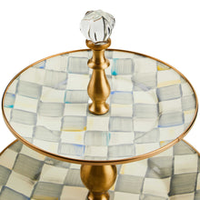 Cargar imagen en el visor de la galería, Sterling Check Two Tier Sweet Stand