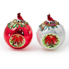 Cargar imagen en el visor de la galería, Cardinal Glass Reflector Ornaments - Set of 2