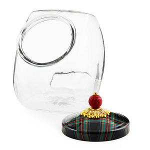 Cookie Jar with Black Tartan Lid