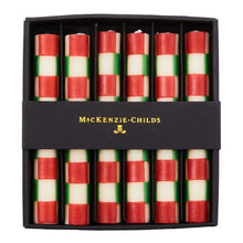 Cargar imagen en el visor de la galería, Check Red &amp; Green Mini Dinner Candles - Set of 6