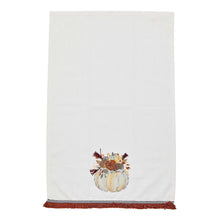 Cargar imagen en el visor de la galería, Autumn Frost Pumpkin Applique Dish Towel