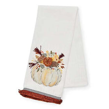 Cargar imagen en el visor de la galería, Autumn Frost Pumpkin Applique Dish Towel