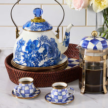 Cargar imagen en el visor de la galería, Royal Check Espresso Cup &amp; Saucer Set