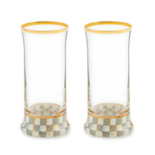 Cargar imagen en el visor de la galería, Sterling Check Highball Glass, Set of 2