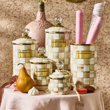Cargar imagen en el visor de la galería, Mocha Check Lidded Sugar Bowl