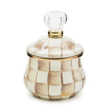 Cargar imagen en el visor de la galería, Mocha Check Lidded Sugar Bowl