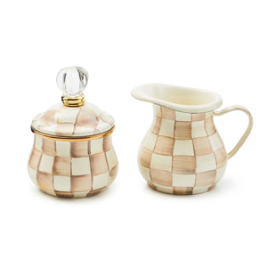 Mocha Check Little Creamer