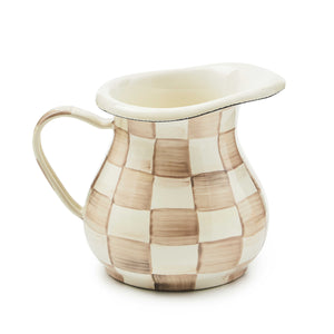 Mocha Check Little Creamer
