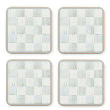Cargar imagen en el visor de la galería, Sterling Check Cork Back Coasters, Set of 4