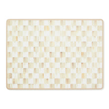 Cargar imagen en el visor de la galería, Mocha Check Cork Back Placemats, Set of 4