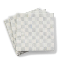 Cargar imagen en el visor de la galería, Sterling Check Cocktail Paper Napkins